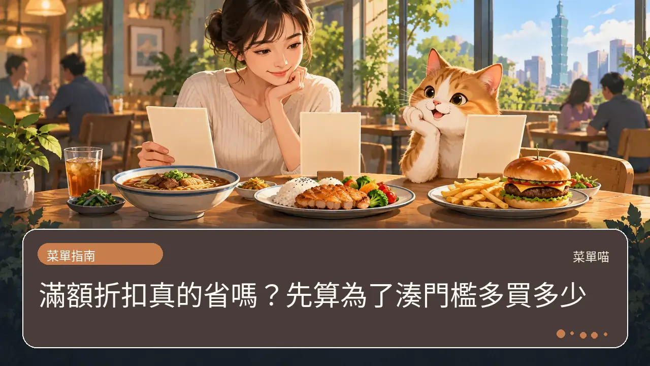 滿額折扣真的省嗎？先算為了湊門檻多買多少主題插畫