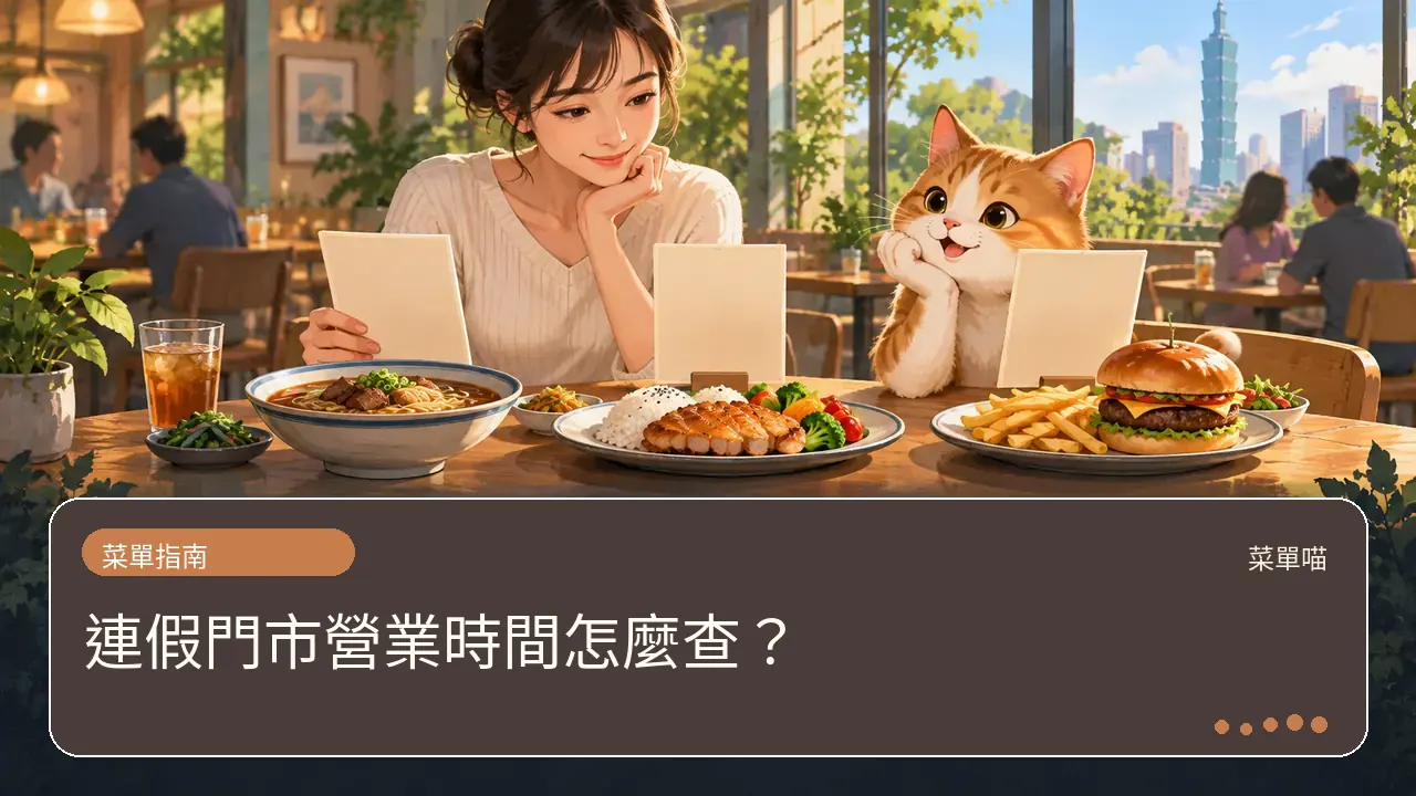 連假門市營業時間怎麼查?主題插畫